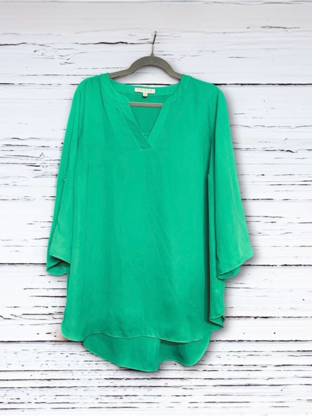 Chaus New York Green Tunic Blouse Size 1X